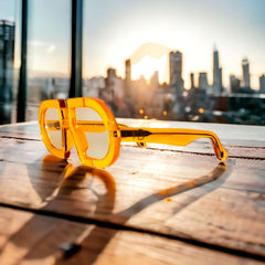 Vibe Melone Eyewear and Women's Cab Yellow Sneaker Bundle